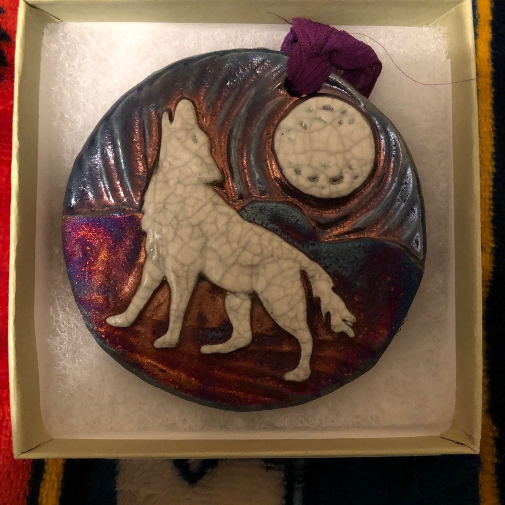 Raku Medallion Ornament